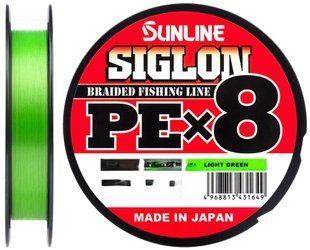 Шнур Sunline Siglon PE x8 Light Green 150m 0.094mm 2.1kg 43568 фото