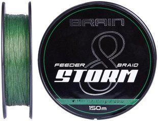 Шнур Brain Storm 8X (green) 150m 0.06mm 3.8kg 62271 фото