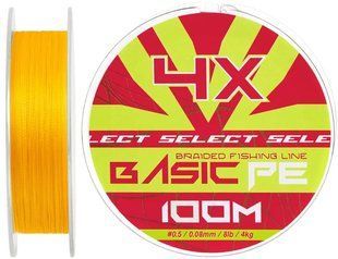 Шнур Select Basic PE Orange 100m 0.08mm 4kg 45727 фото