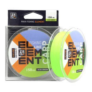 Волосінь ZEOX Hi-Viz Element Carp 150м Acid Green 0.285mm 74187 фото