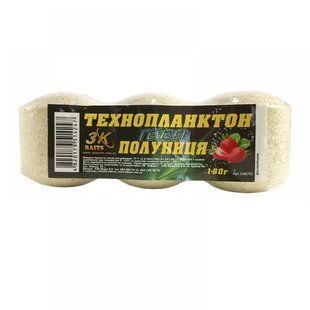Технопланктон 3-K Baits ГЕЙЗЕР 180г полуниця 62634 фото